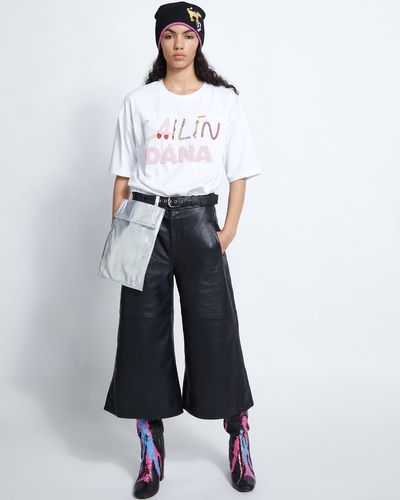 Joanne Hynes Handy Woman Leather Culottes With Removable Bag